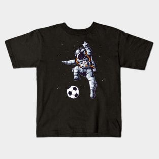 Soccer Astronaut In Space Player Fan Kids T-Shirt